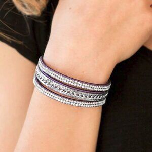 Paparazzi Jewelry Accessories - Unstoppable - Purple Bracelet - Vintage